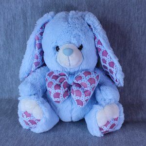 Gabitoy BUNNY RABBIT Sitting 10" BLUE Plush Animal Bow Tie Stuffed Toy